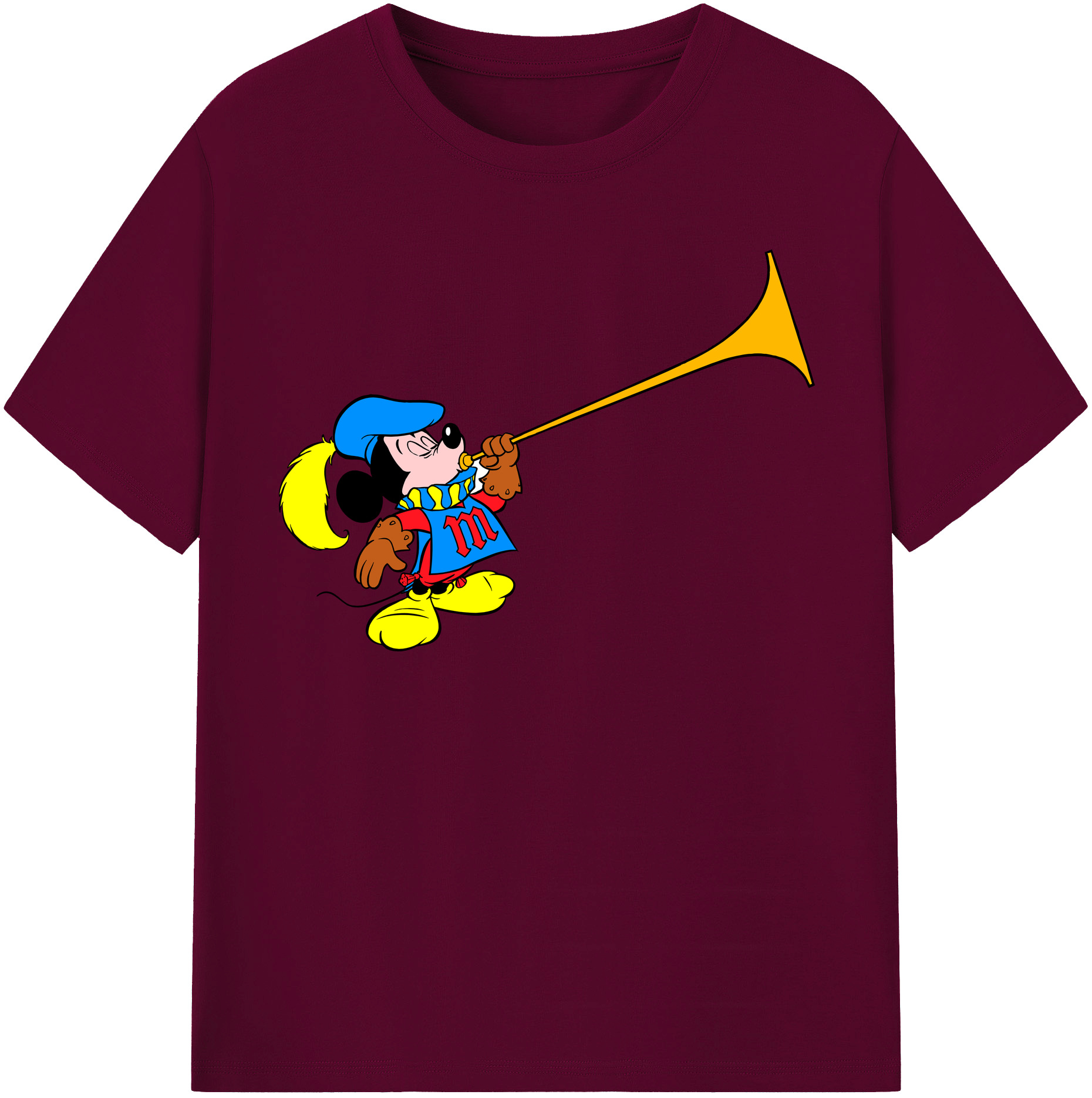 （画像用） ミッキーマウス Mickey Mouse レディースカジュアルプリントTシャツ（綿100％）